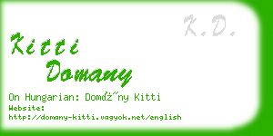 kitti domany business card